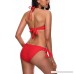 Avellara Women Halter Bikini Tops High Waisted Bikini Swimsuit Side Tie Bikini Swimsuits Red B07N3T9PFD